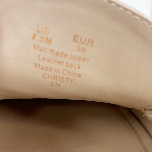 Sam Edelman Christy Loafer Taupe Patent Leather Buckle Strap Womens Size 8.5M - Picture 10 of 11